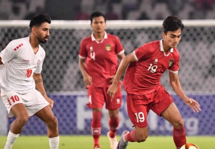 Ramadhan Sananta saat masih membela Timnas Indonesia U22 di laga vs Lebanon