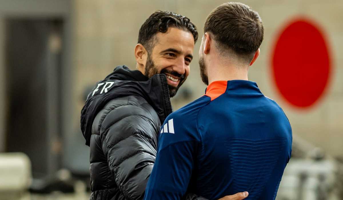 Ruben Amorim saat bertemu dengan Mason Mount