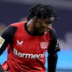 Aksi Jeremie Frimpong untuk Bayer Leverkusen