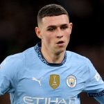 Aksi Phil Foden di pertandingan derby Manchester