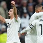 Brahim Diaz usai mencetak gol di laga Real Madrid vs Sevilla