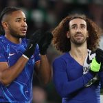 Christopher Nkunku bersama Marc Cucurella