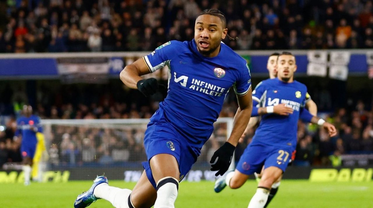 Christopher Nkunku saat melakukan debutnya untuk Chelsea