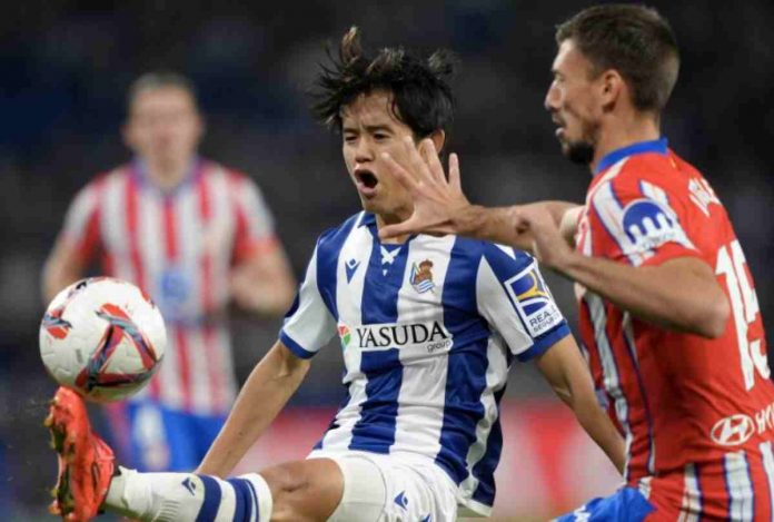 Clement Lenglet dalam sebuah aksinya di laga Atletico vs Real Sociedad