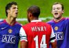 Cristiano Ronaldo, Thierry Henry, dan Wayne Rooney