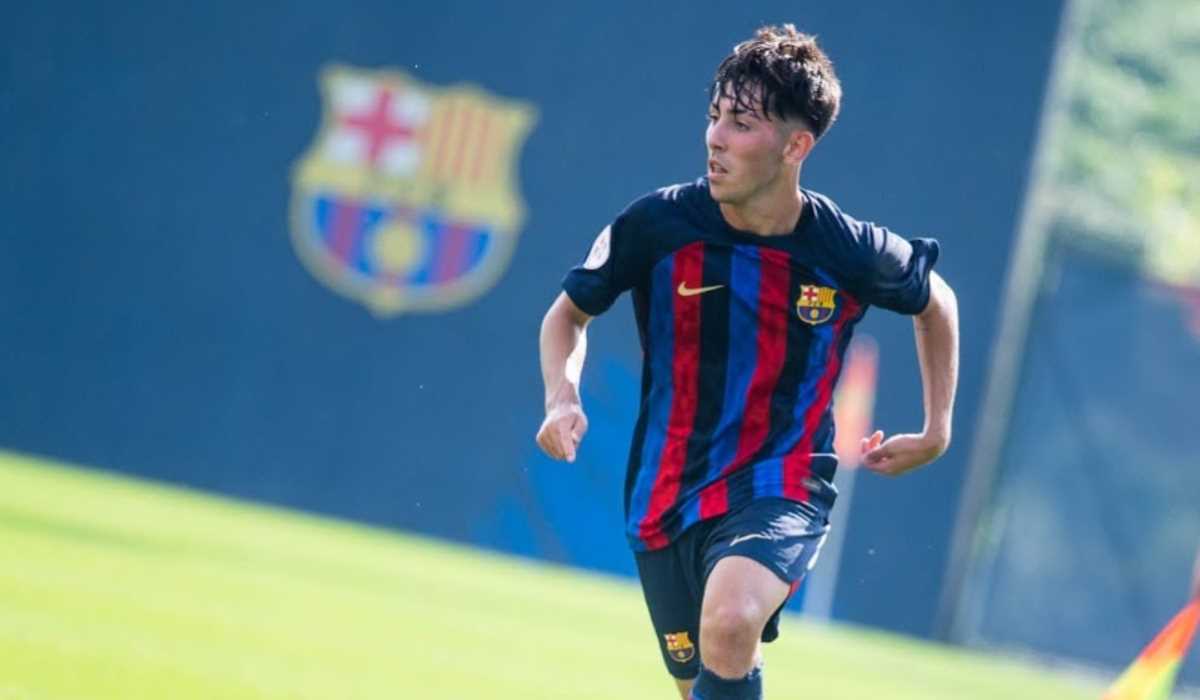 Dani Rodriguez saat beraksi untuk tim akademi Barcelona