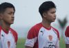 Dony Tri Pamungkas dan Kadek Arel dalam sebuah sesi latihan Timnas Indonesia jelang Piala AFF