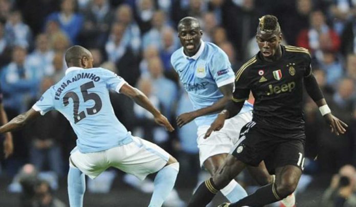 Duel Paul Pogba vs Fernandinho pada 2015 di Liga Champions