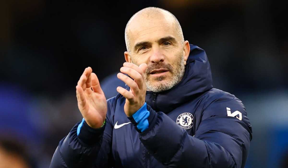 Gestur Enzo Maresca usai kemenangan Chelsea atas Aston Villa