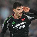 Kai Havertz merayakan golnya untuk Arsenal