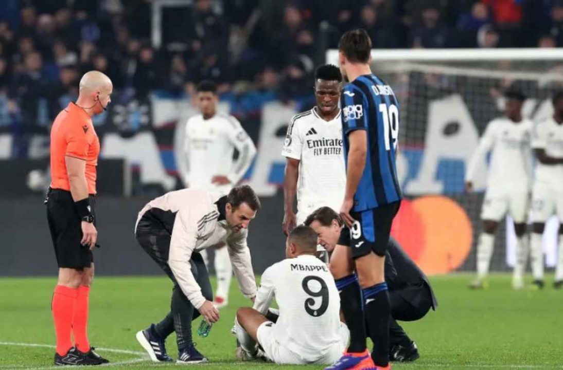 Kylian Mbappe cedera di laga Atalanta vs Real Madrid