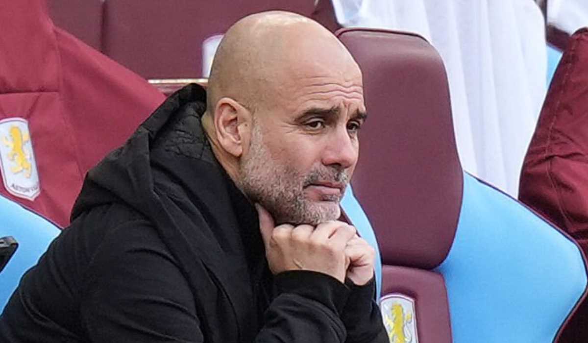 Pep Guardiola di laga Manchester City vs Aston Villa