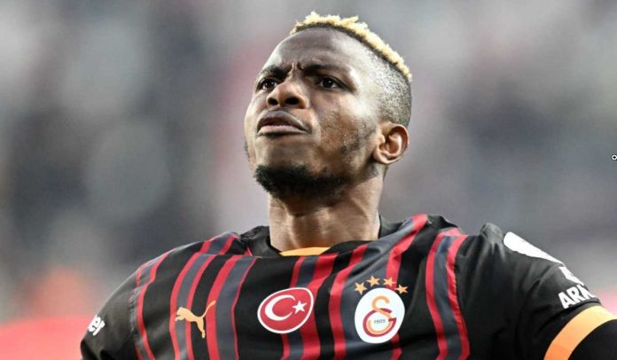 Victor Osimhen merayakan golnya untuk Galatasaray