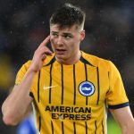 Aksi Evan Ferguson selama laga Leicester City vs Brighton di Premier League