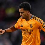 Aksi Rodrygo di laga Real Valladolid vs Real Madrid di La Liga