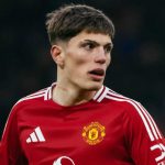 Alejandro Garnacho selama laga Manchester United vs Brighton