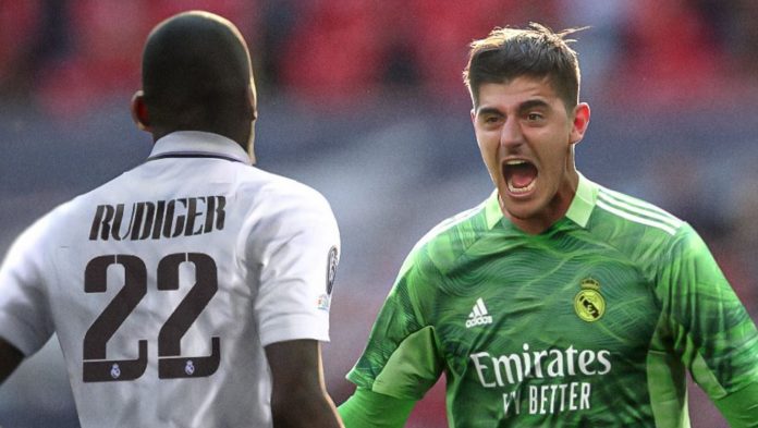 Antonio Rudiger dan Thibaut Courtois pemain Real Madrid