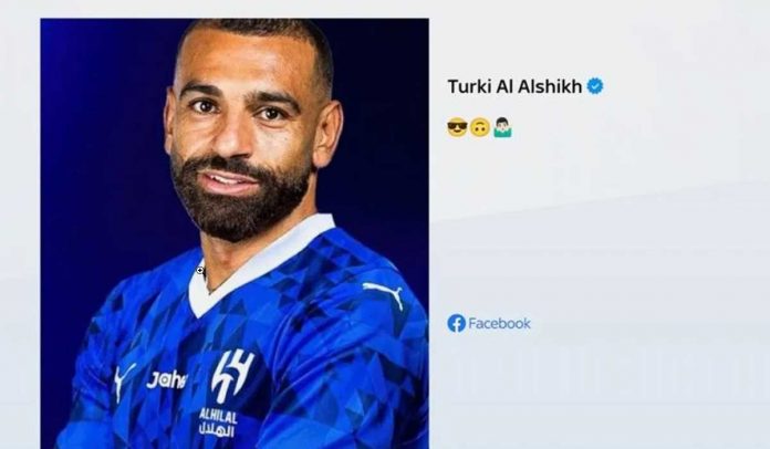 Foto editan Mohamed Salah dengan jersey Al-Hilal