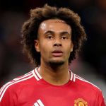 Gestur Joshua Zirkzee di laga kontra Newcastle United