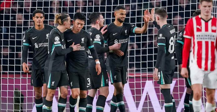 Hasil PSV Eindhoven vs Liverpool - Liga Champions