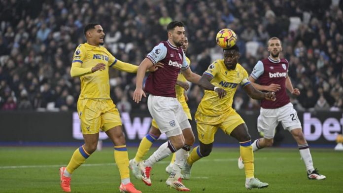 Hasil West Ham United vs Crystal Palace Skor 0-2 - Liga Inggris