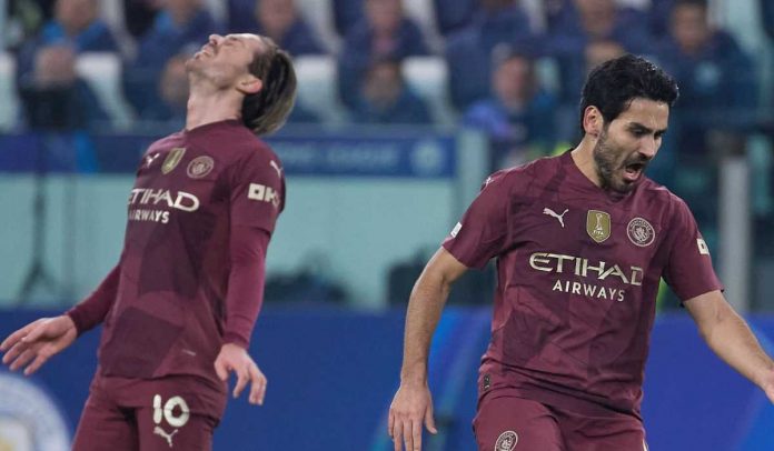 Ilkay Gundogan dan Jack Grealish lampiaskan kekecewaan di laga kontra Juventus di Liga Champions