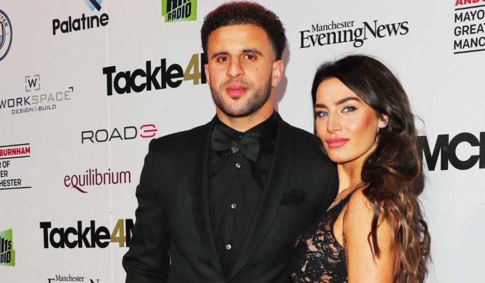 Kyle Walker dan Annie Kilner berfoto bersama