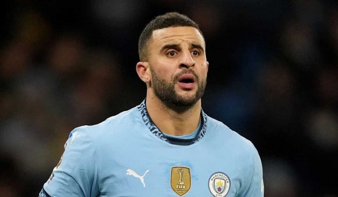 Kyle Walker di laga Manchester City v West Ham United di Premier League