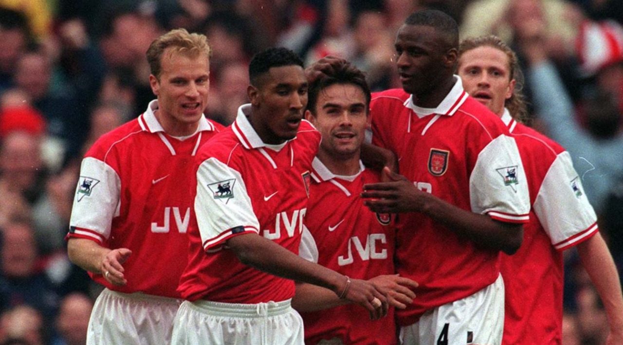 Marc Overmars, Nicolas Anelka, dan Dennis Bergkamp mantan pemain Arsenal