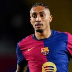 Raphinha di laga Barcelona vs Valencia di La Liga