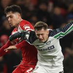 Aksi Chris Rigg di laga Middlesbrough v Sunderland