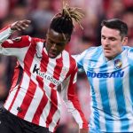 Aksi Nico Williams di laga Athletic Club v FC Viktoria Plzen