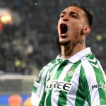 Antony rayakan gol Real Betis ke gawang Gent