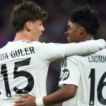 Arda Guler dan Endrick saat merayakan gol Real Madrid