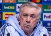 Carlo Ancelotti dalam konferensi pers Real Madrid