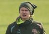 Erling Haaland di sesi latihan Manchester City