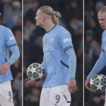 Erling Haaland terlihat kecewa selama kekalahan Manchester City dari Real Madrid