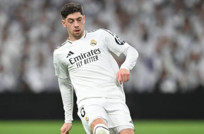 Federico Valverde saat membela Real Madrid dalam sebuah laga