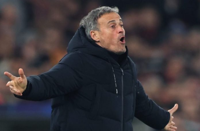 Luis Enrique dalam sebuah laga PSG