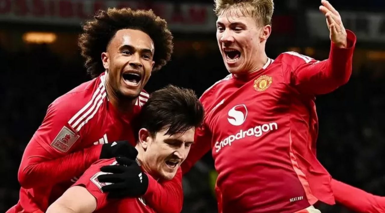 Manchester United saat menang atas Leicester City di Piala FA