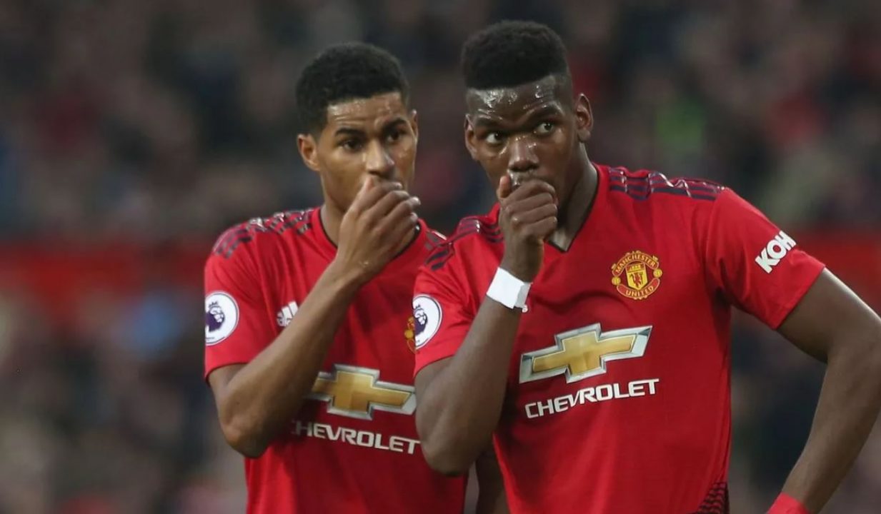 Marcus Rashford dan Paul Pogba mantan pemain Manchester United