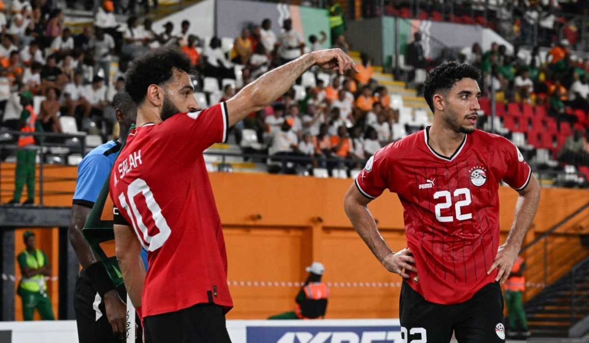 Omar Marmoush dan Mohamed Salah saat membela timnas Mesir