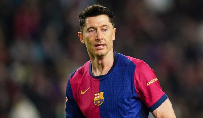 Robert Lewandowski di laga Rayo Vallecano vs Barcelona