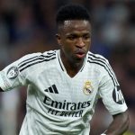Vinicius Junior di laga Real Madrid vs Manchester City