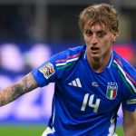 Aksi Nicolo Rovella di laga Italia vs Jerman