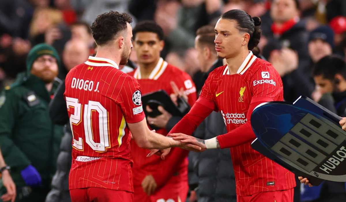 Darwin Nunez masuk menggantikan Diogo Jota di laga Liverpool vs PSG