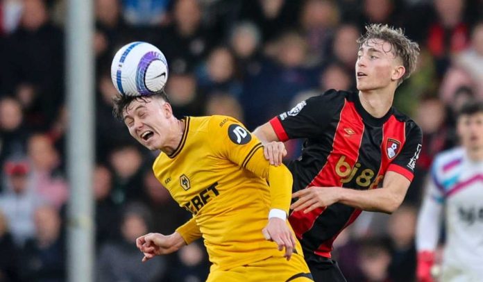 Dean Huijsen di laga Bournemouth v Wolverhampton Wanderers