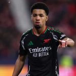 Ethan Nwawerii di laga PSV vs Arsenal di Liga Champions