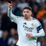 Federico Valverde di laga Real Madrid vs Manchester City