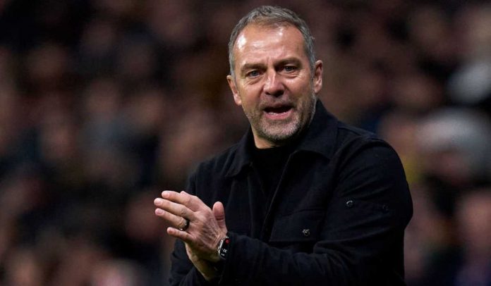 Hansi Flick di laga Atetico Madrid vs Barcelona